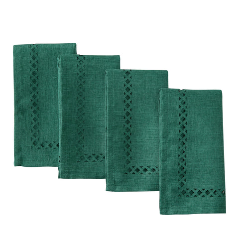 Newbridge servilletas cuadradas Navidad, conjunto de 4, ideal para mesa festiva y fácil cuidado.