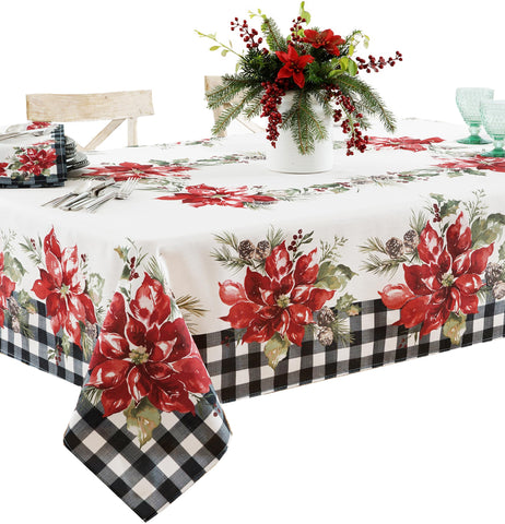 Newbridge servilletas poinsettia detalle árbol de Navidad para reuniones.