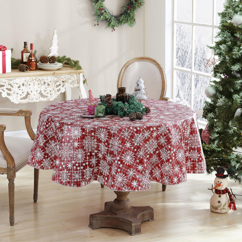 Newbridge Snowfall mantel vinilo, superficie impermeable, protege de manchas.