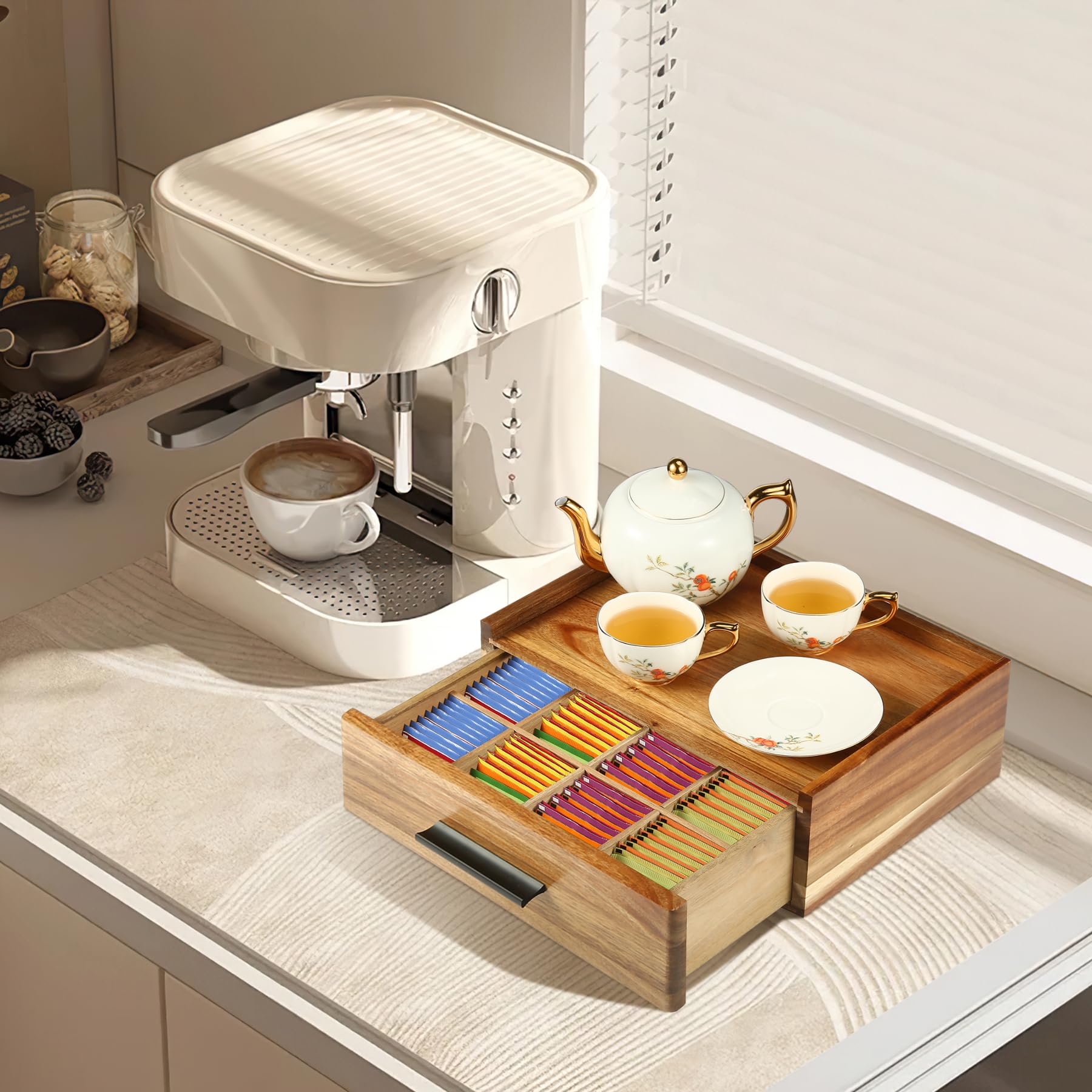Superficie superior apta para tazas o utensilios pequeños