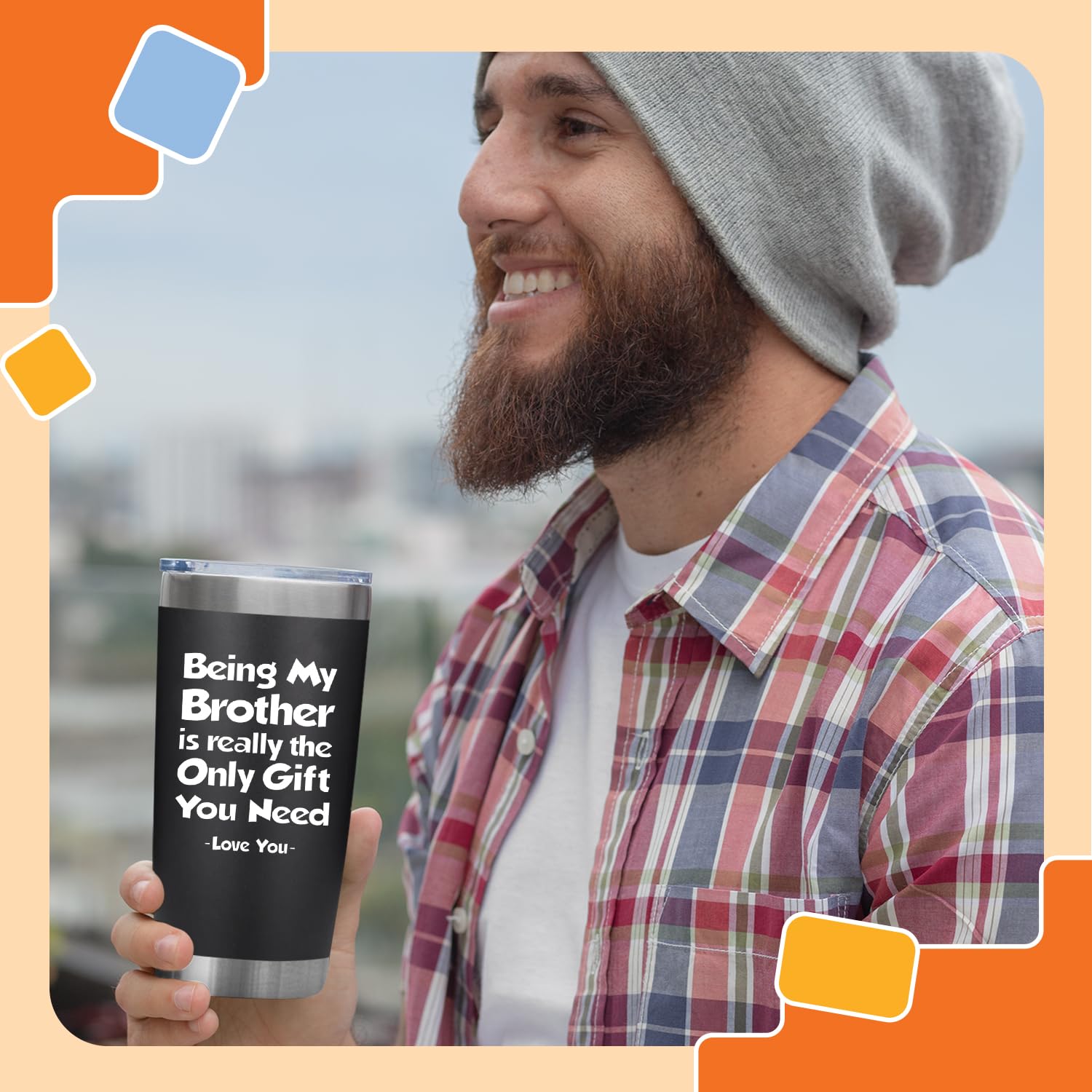 NewEleven vaso térmico 20 oz sin BPA, apto para bebidas frías y calientes.