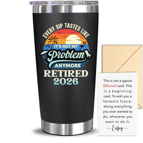 NewEleven tumbler regalo jubilación mujer, práctico para bebidas diarias