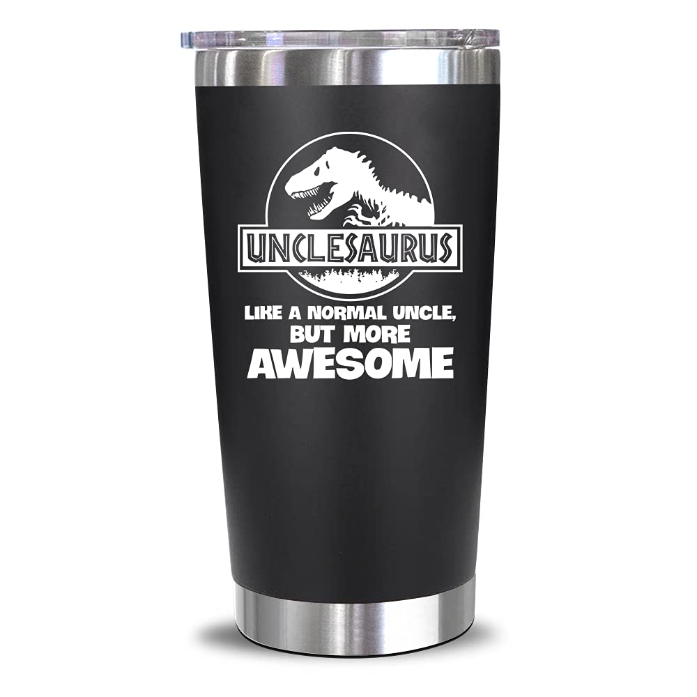 NewEleven Unclesaurus tumbler, diseño divertido, ideal para café caliente y bebidas frías en casa.