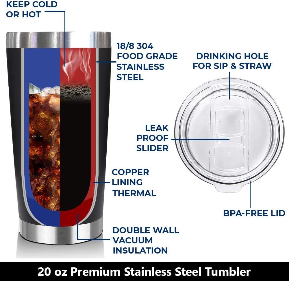 NewEleven vaso 20 onzas con aislamiento doble para bebidas calientes o frías.