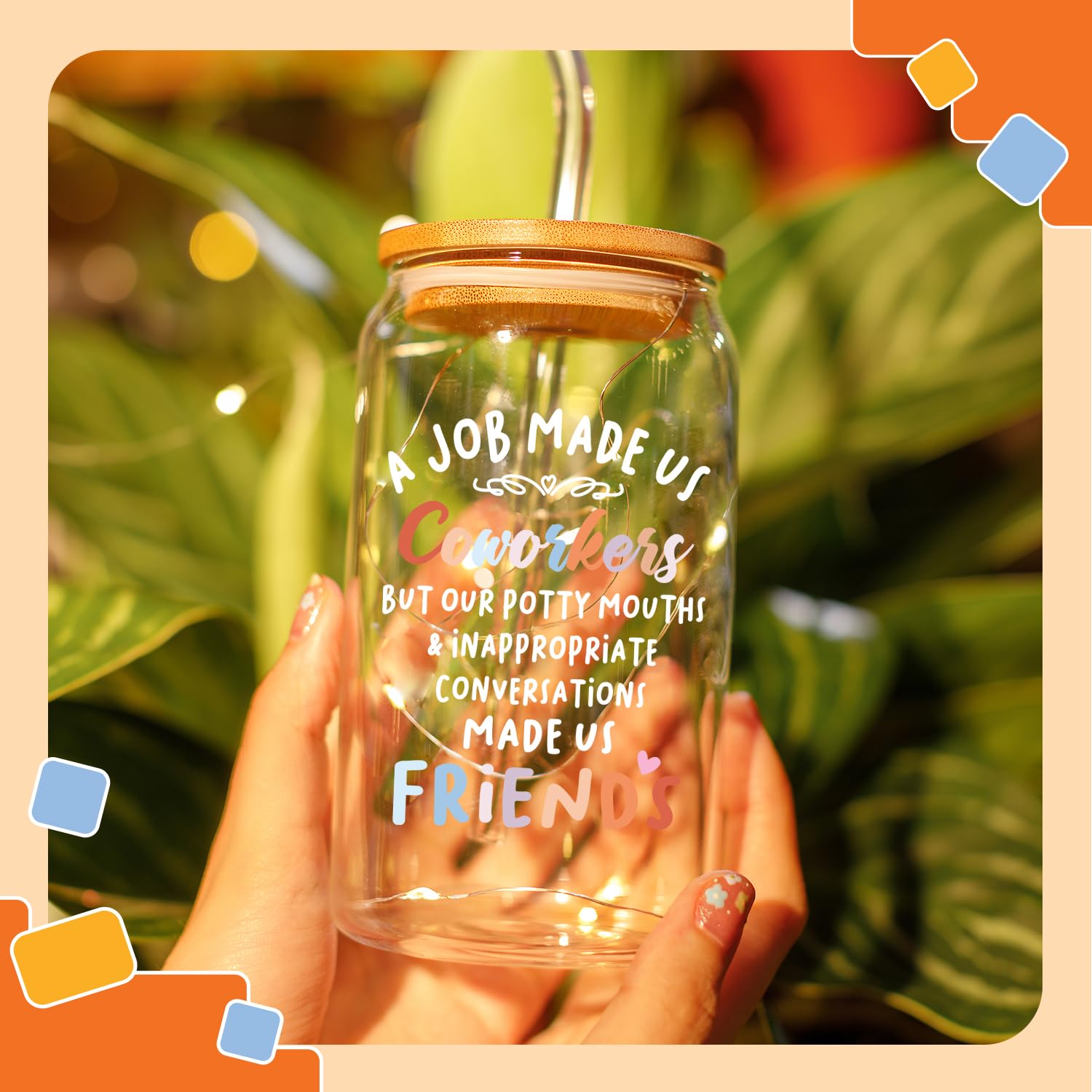 NewEleven vaso apto para regalo de despedida, con empaque listo.