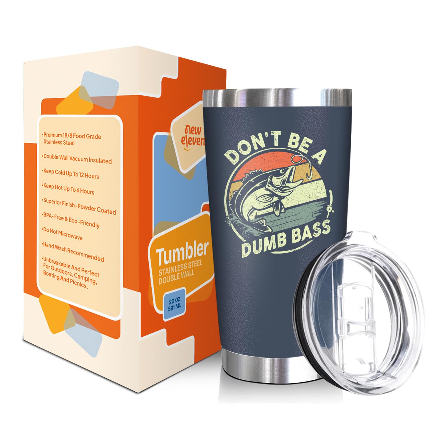 NewEleven vaso termo acero inoxidable 20oz, mantiene bebidas a temperatura.