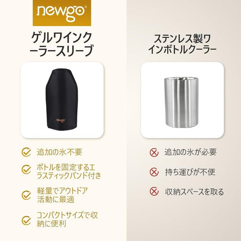 Manga enfriadora NEWGO decorativa, ideal para mesa o barra.
