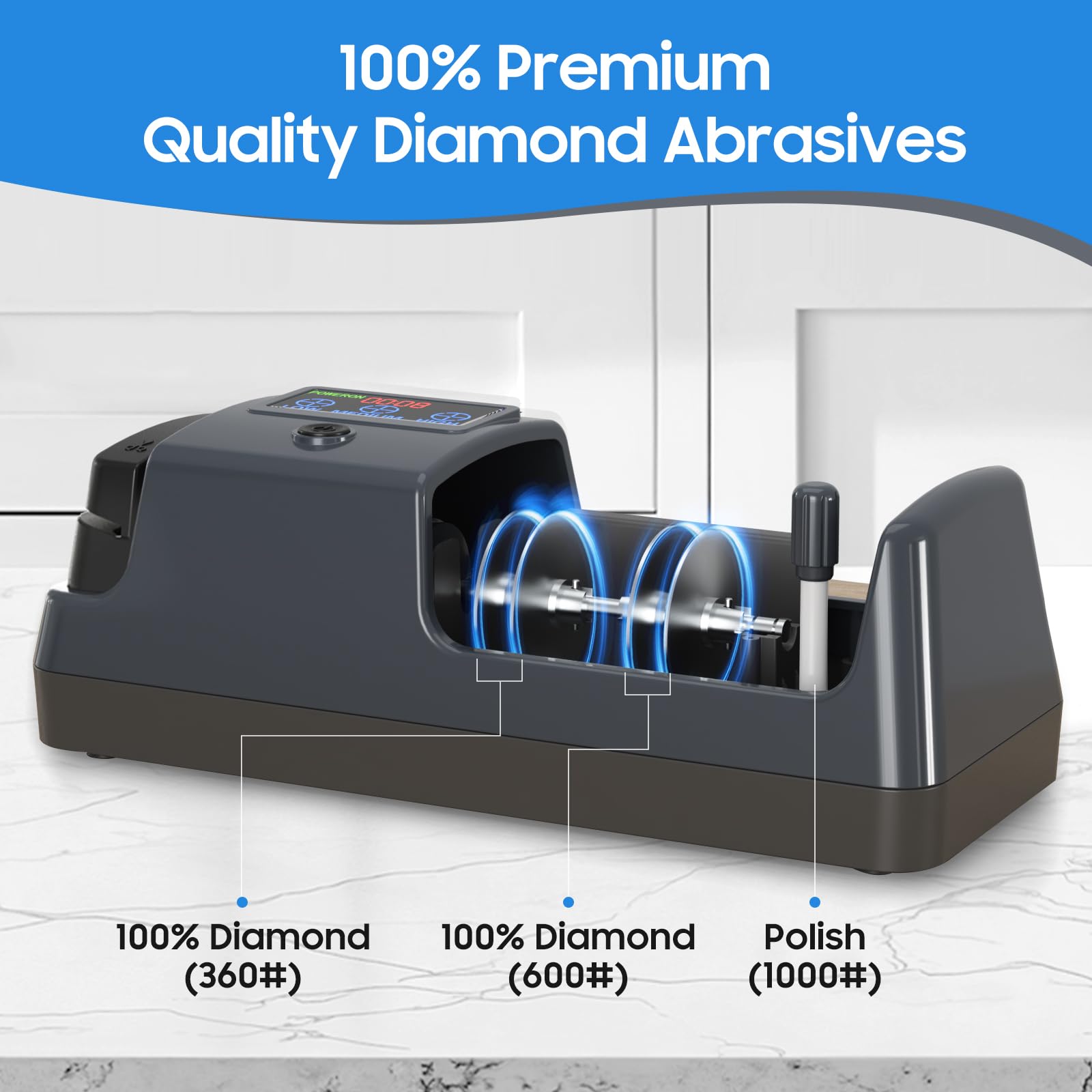 Newise afilador 3 velocidades para diferentes cuchillos