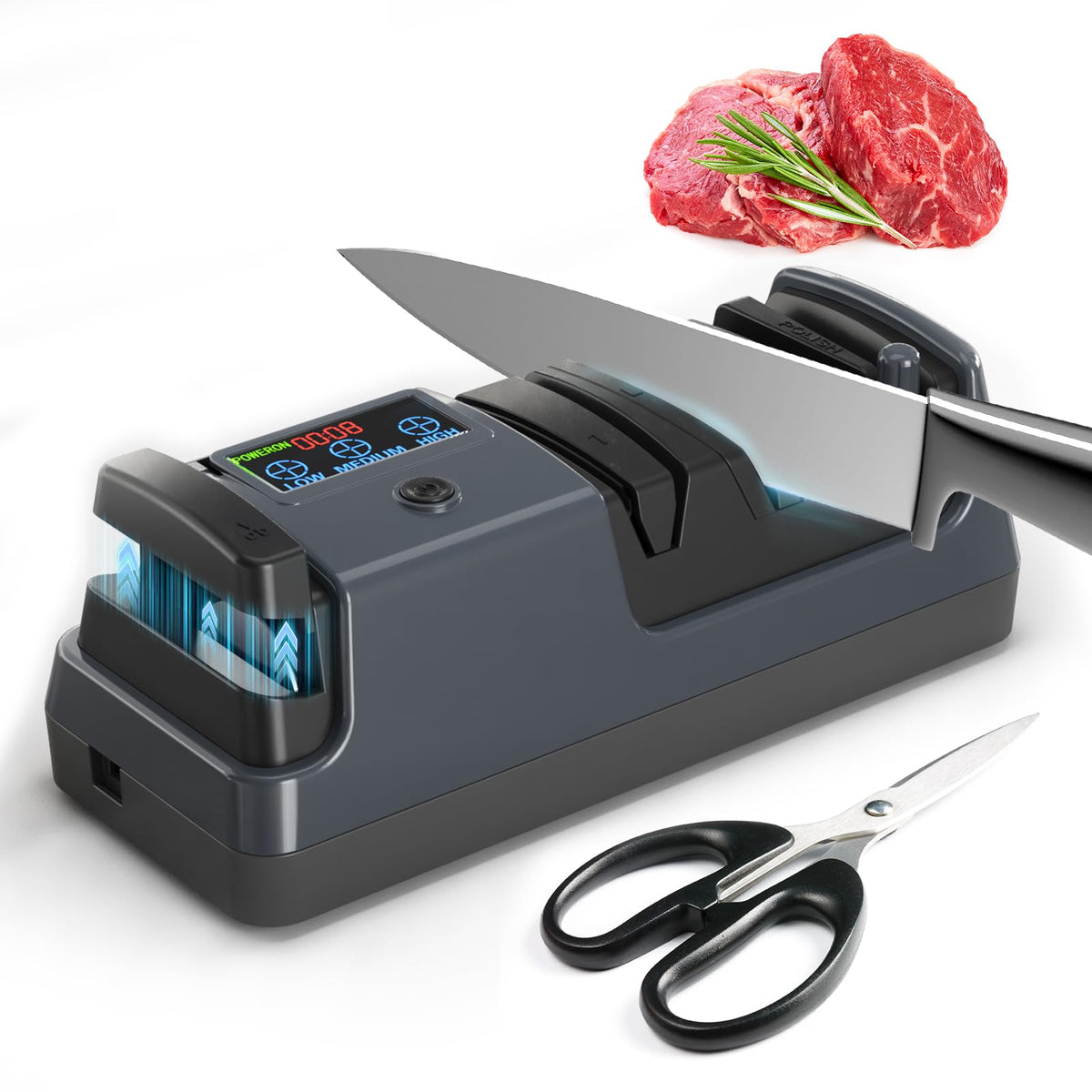 Newise afilador 5-en-1 con ranuras y guía precisa para filo