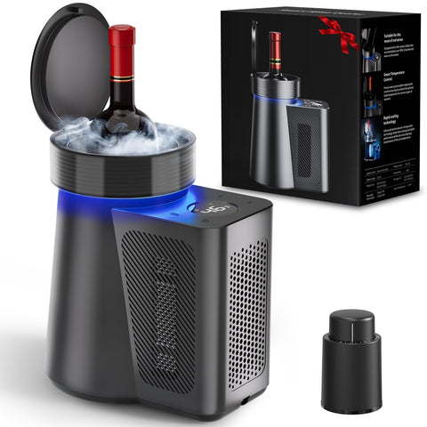 Newise Enfriador de vino mantiene la temperatura ideal para botellas de 750 ml.