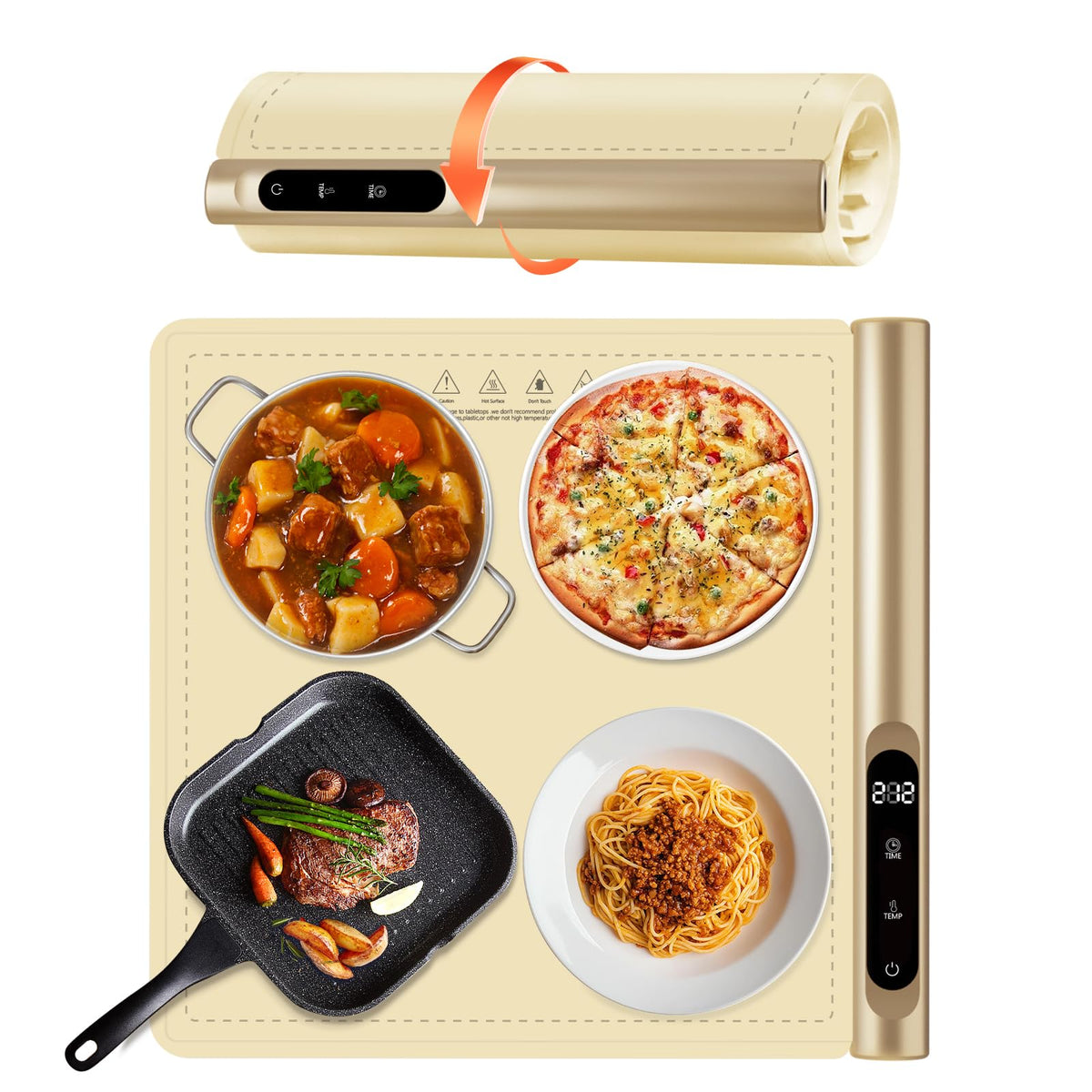 Newise manta calentamiento grafeno mantiene los platos a temperatura óptima.