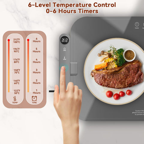 Newise Upgrade Graphene Mat, 6 temperaturas y temporizador de 6 horas para mayor control