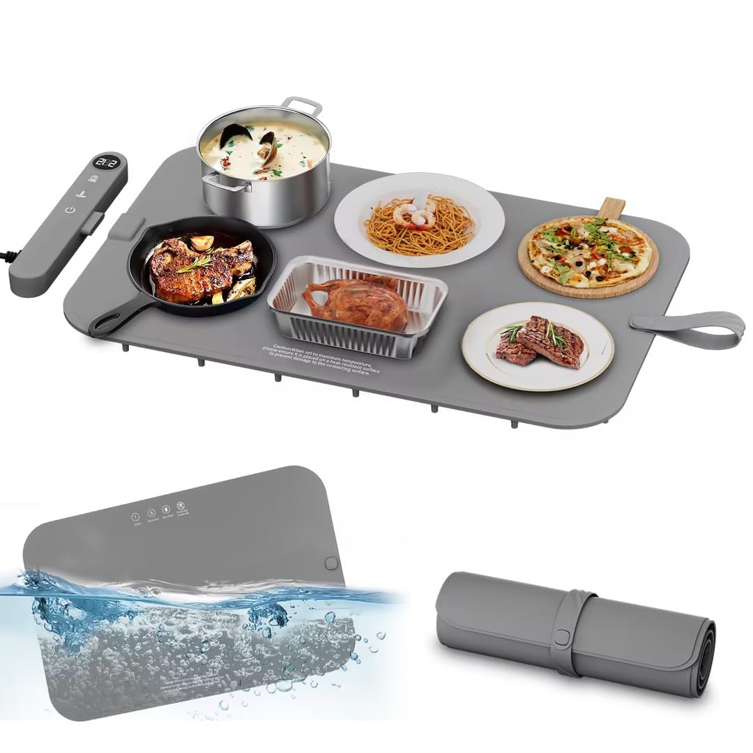 Newise Upgrade Graphene Mat, uso en alimentos con superficie completa para mantener la comida caliente