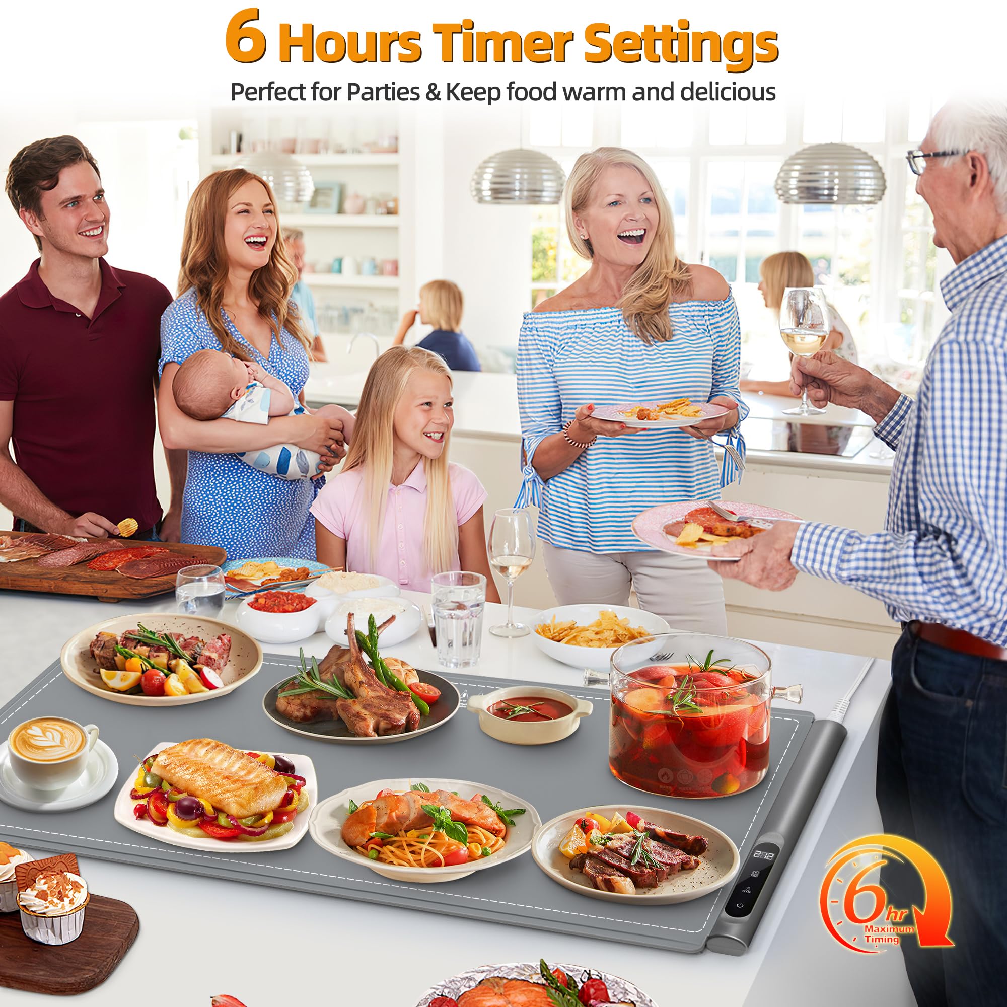 Newise Uso versátil para buffets, cenas y servicios de catering.