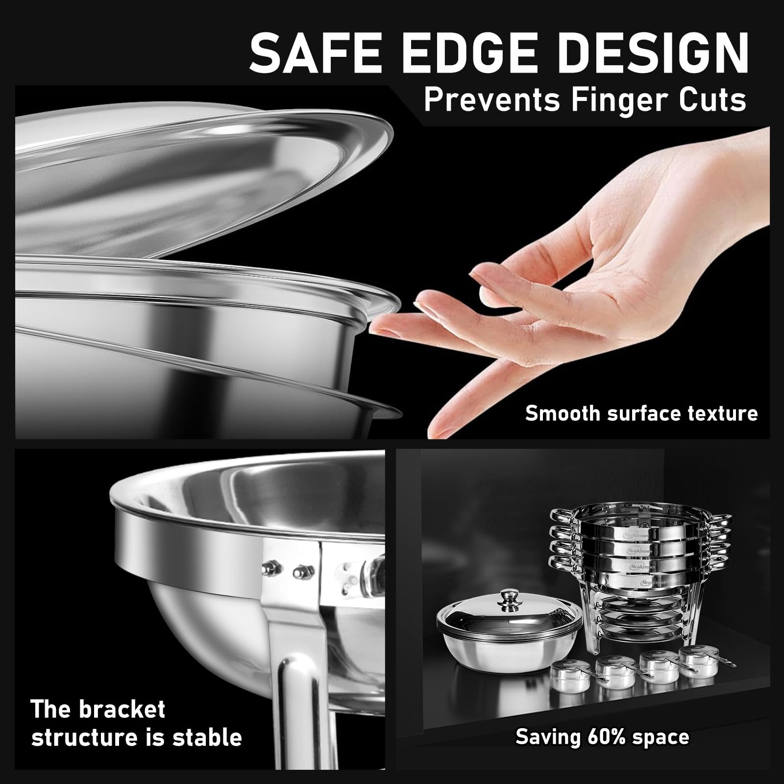 NEWKITCHEN conjunto de fuentes para banquete con base estable