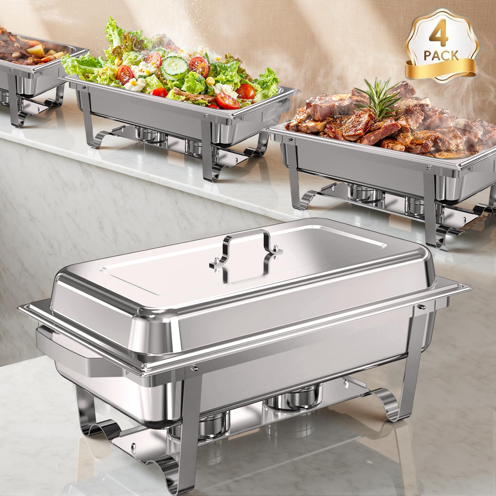 NEWKITCHEN fuentes-buffet 11 cuartos de galón, alta capacidad para buffets grandes.