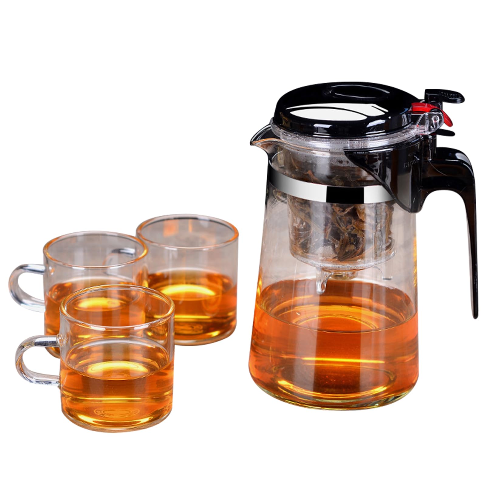 NewLuyer tetera-vidrio con un solo toque para infusión precisa.