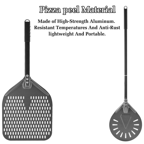 Newmeto pala perforada de 7 pulgadas para pizzas pequeñas y rápidas