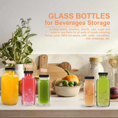 NEWMIAO pack 3 botellas vidrio 250ml, ideal para regalos y pruebas