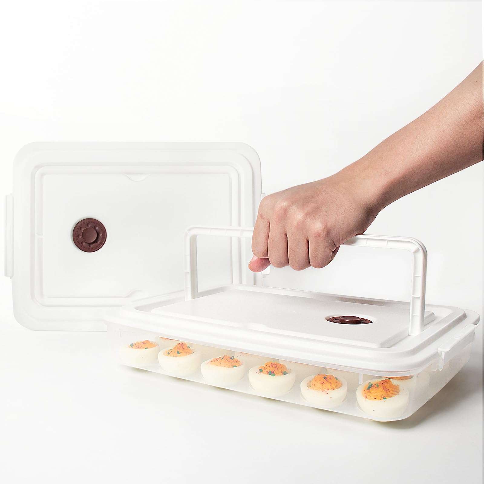 Newness Capacidad amplia: 24 huevos por contenedor