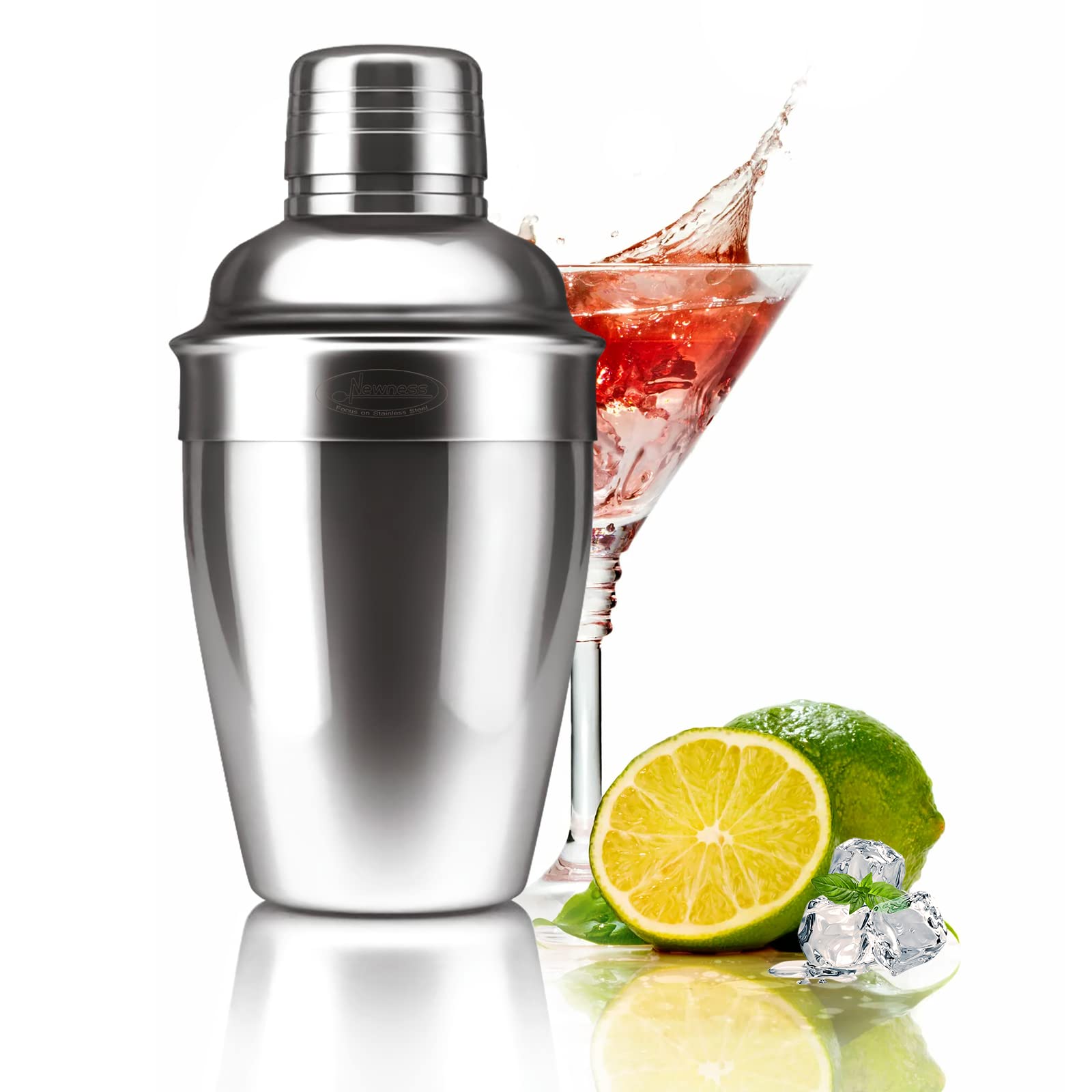 Newness coctelera 8oz para preparar martinis y margaritas con una mano