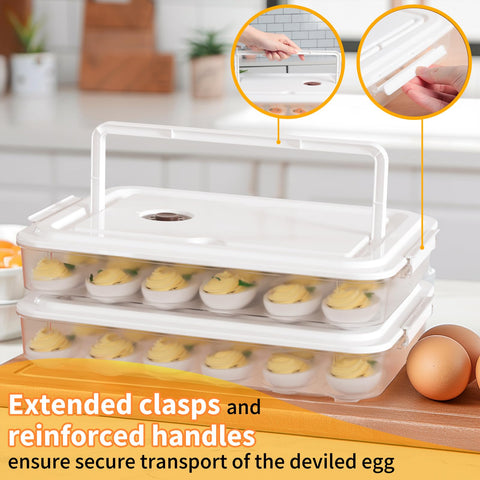 Newness Porta-huevos frigorífico apilable, ahorro de espacio