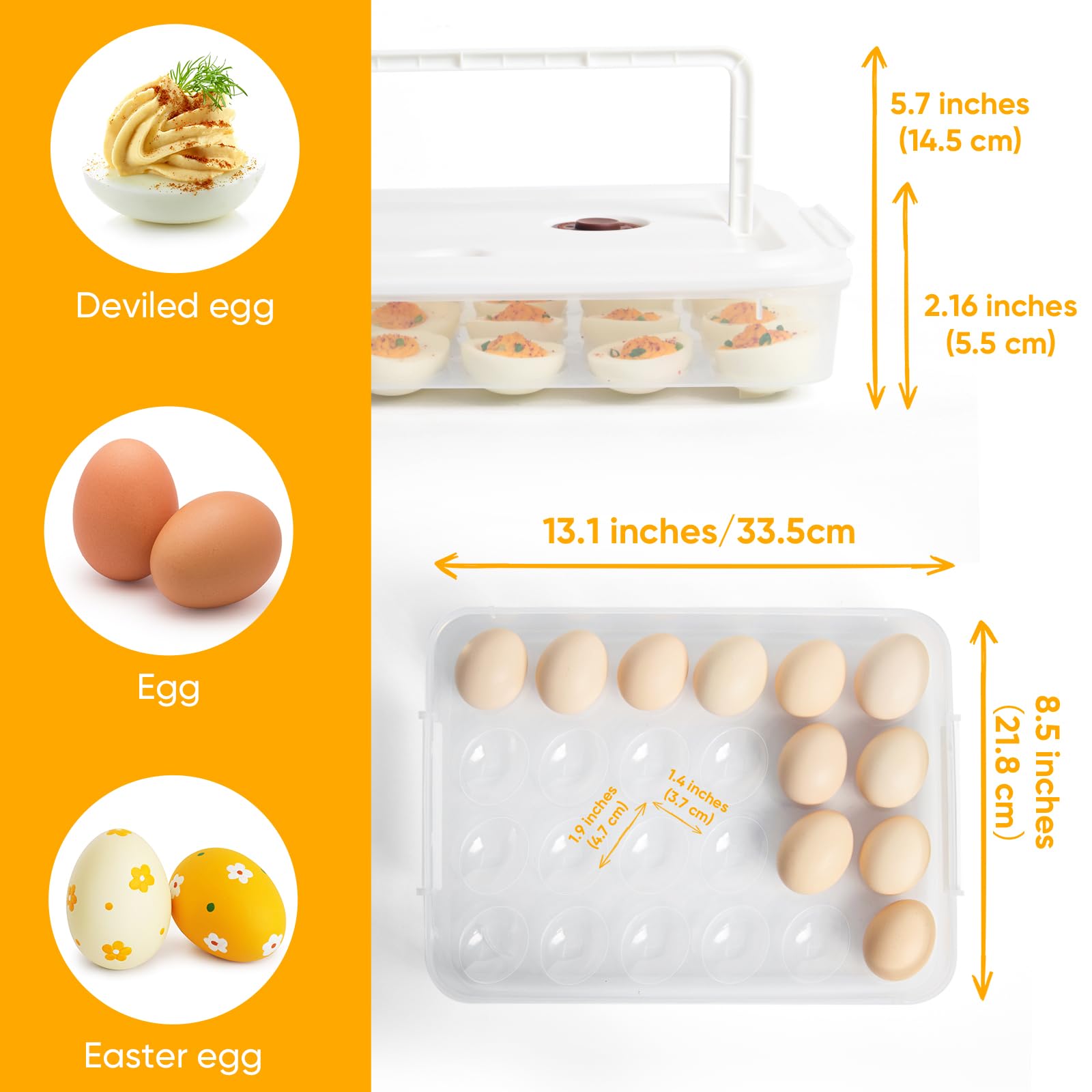 Newness Juego de 2 organizadores de huevos, versátil para fiestas
