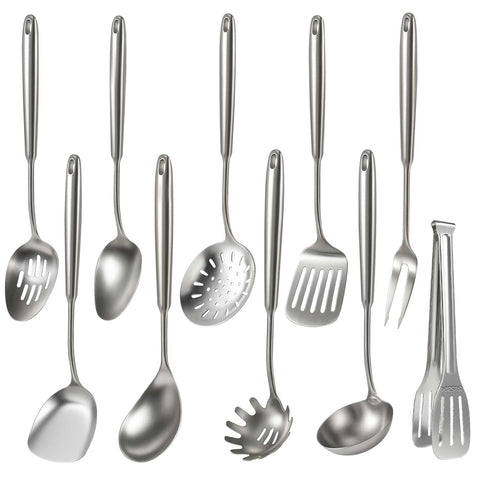 Newness set de utensilios cocina 304 acero inoxidable para uso diario duradero y fácil de limpiar.