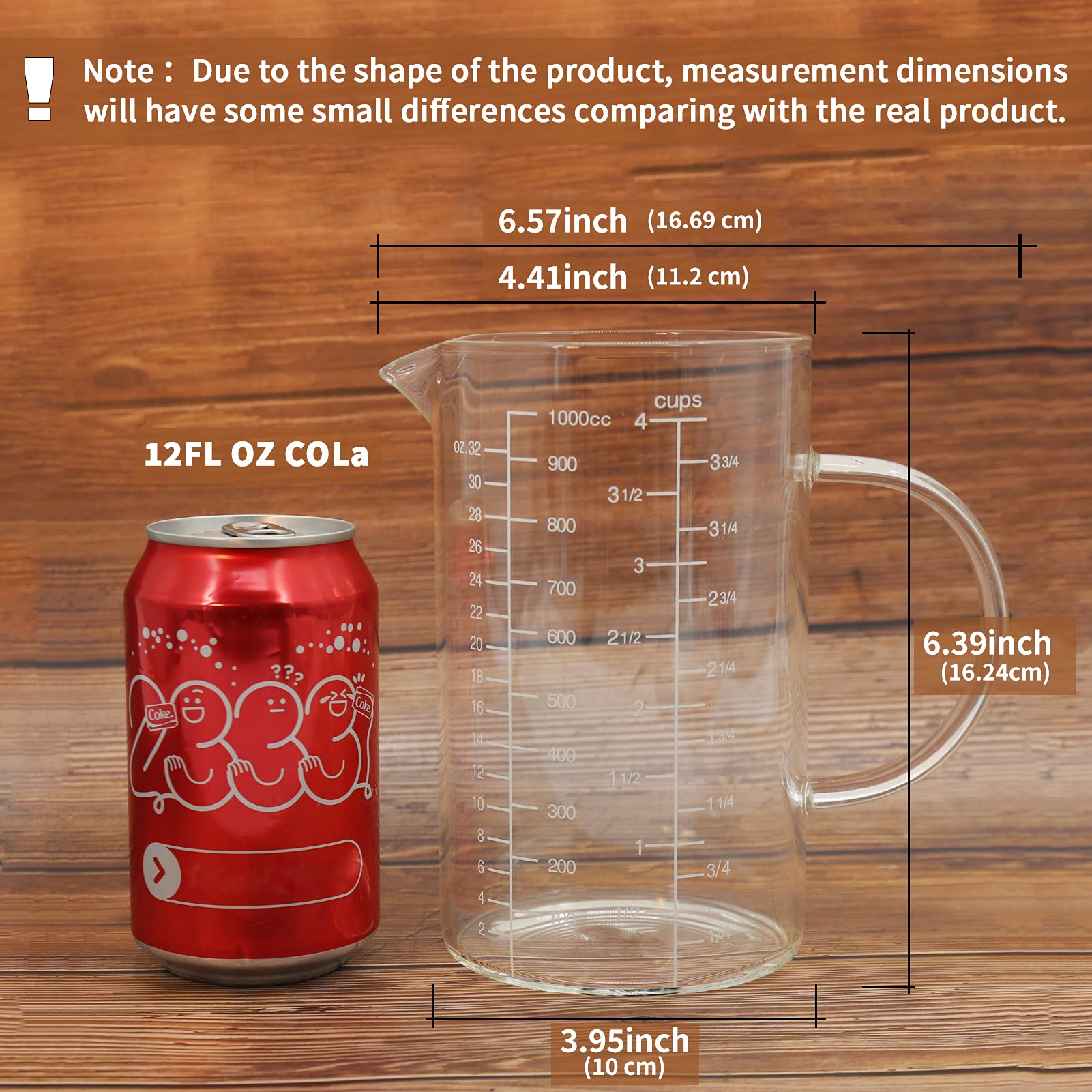 Newness vaso de vidrio apto para microondas, estufa y nevera