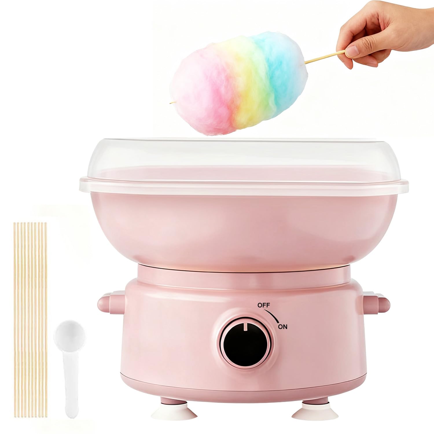 Newoed máquina algodón de azúcar frente, ideal para fiestas infantiles y reuniones
