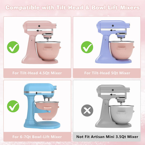 NEWSETS accesorio en uso con KitchenAid, montaje estable durante batido