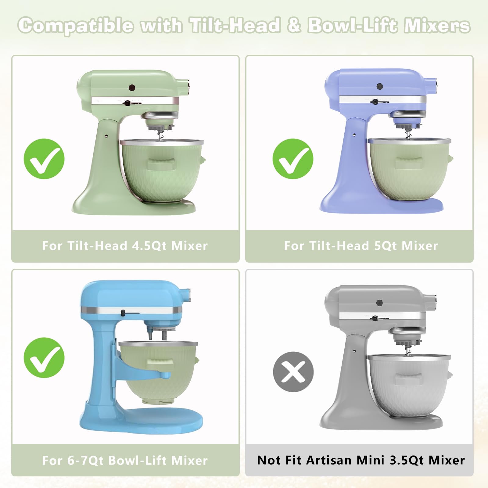NEWSETS conjunto completo de accesorio para helado en KitchenAid