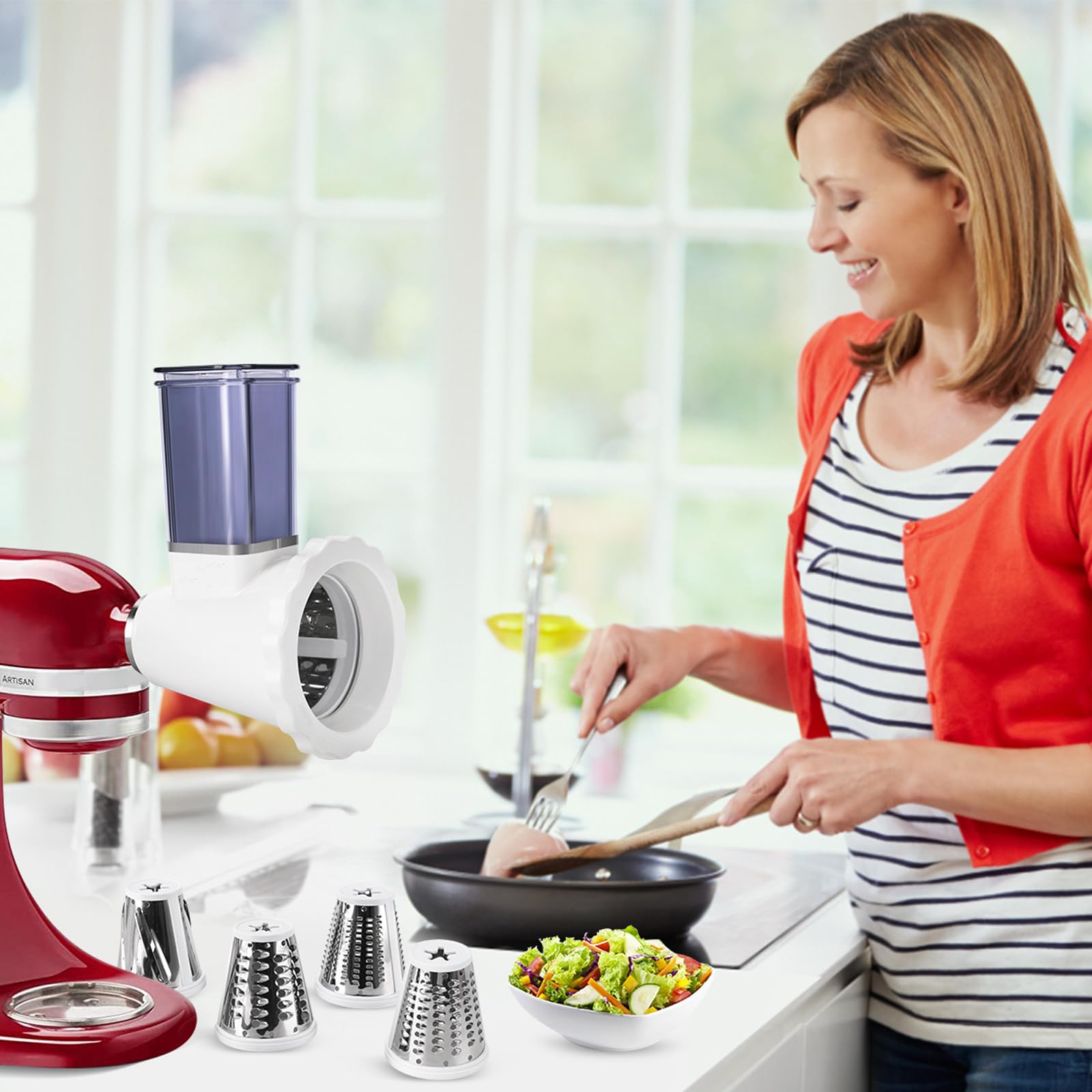 NEWSETS corte fino o grueso según necesidad para toppings y recetas.