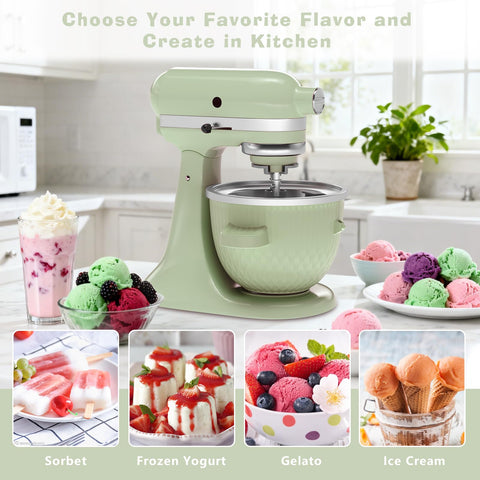 NEWSETS helado casero en verde claro, listo para servir