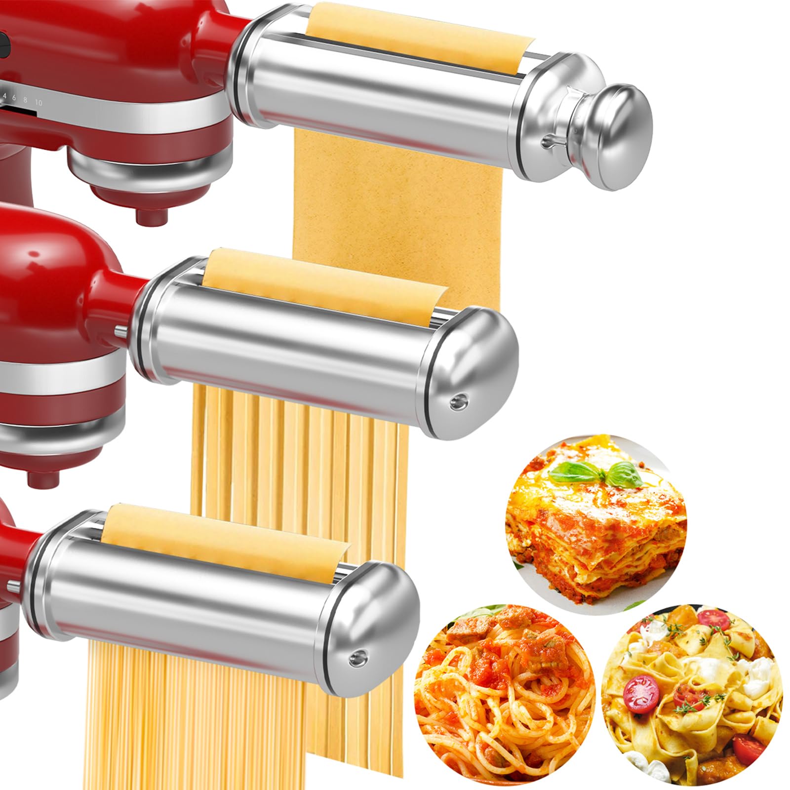 NEWSETS rodillo de masa: láminas uniforme para pasta fresca en casa