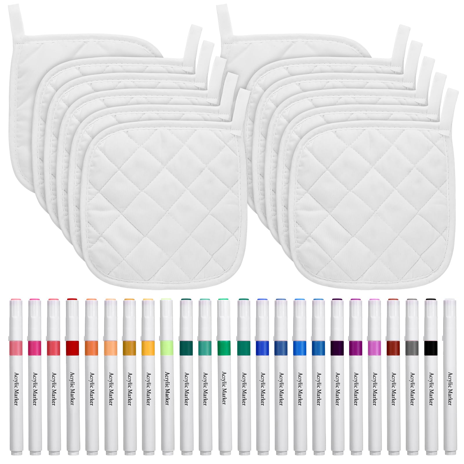 Newtay salvamanteles blancos de 7,5x7,5 pulgadas para manualidades.