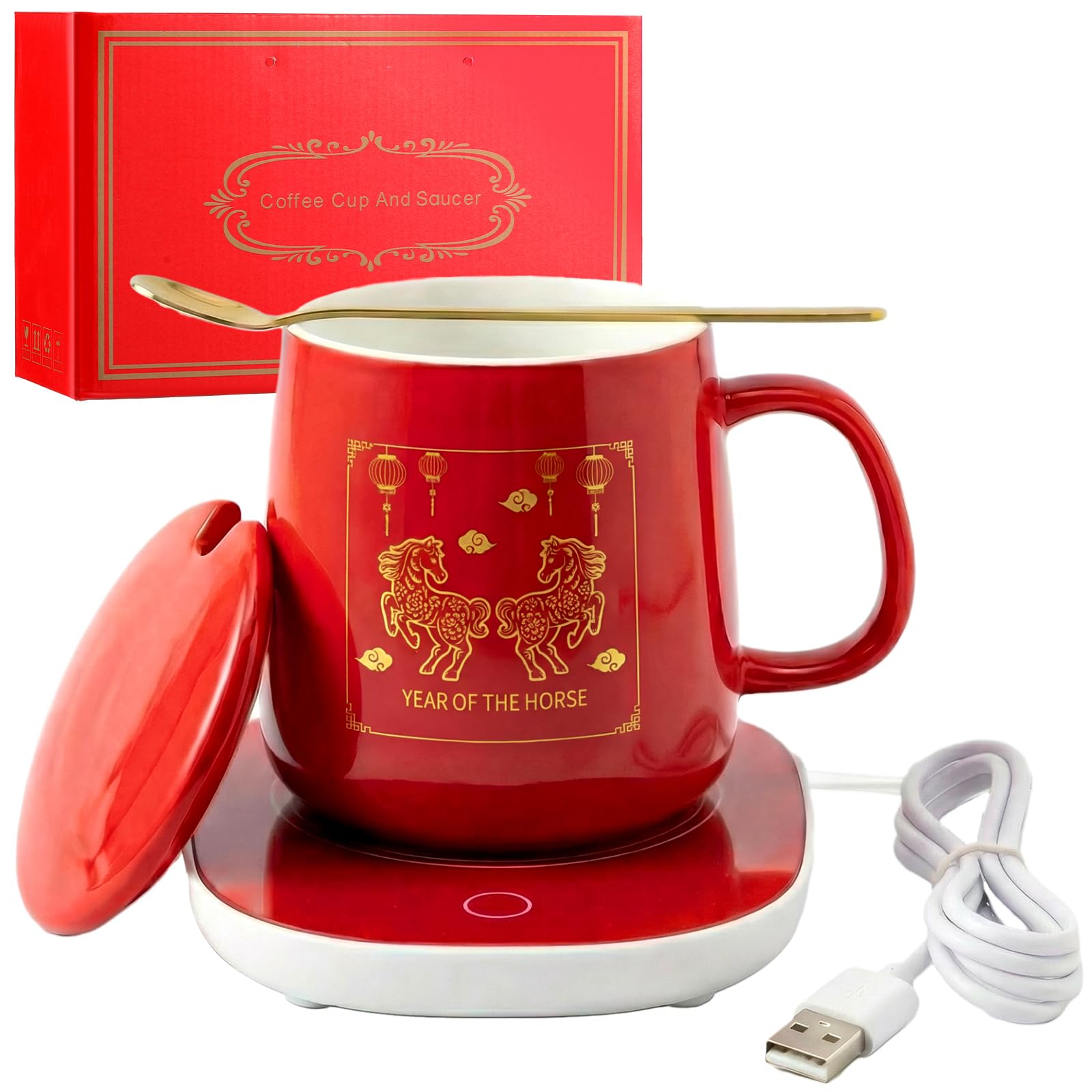 Taza cerámica Newtay 12 oz para café o té caliente.
