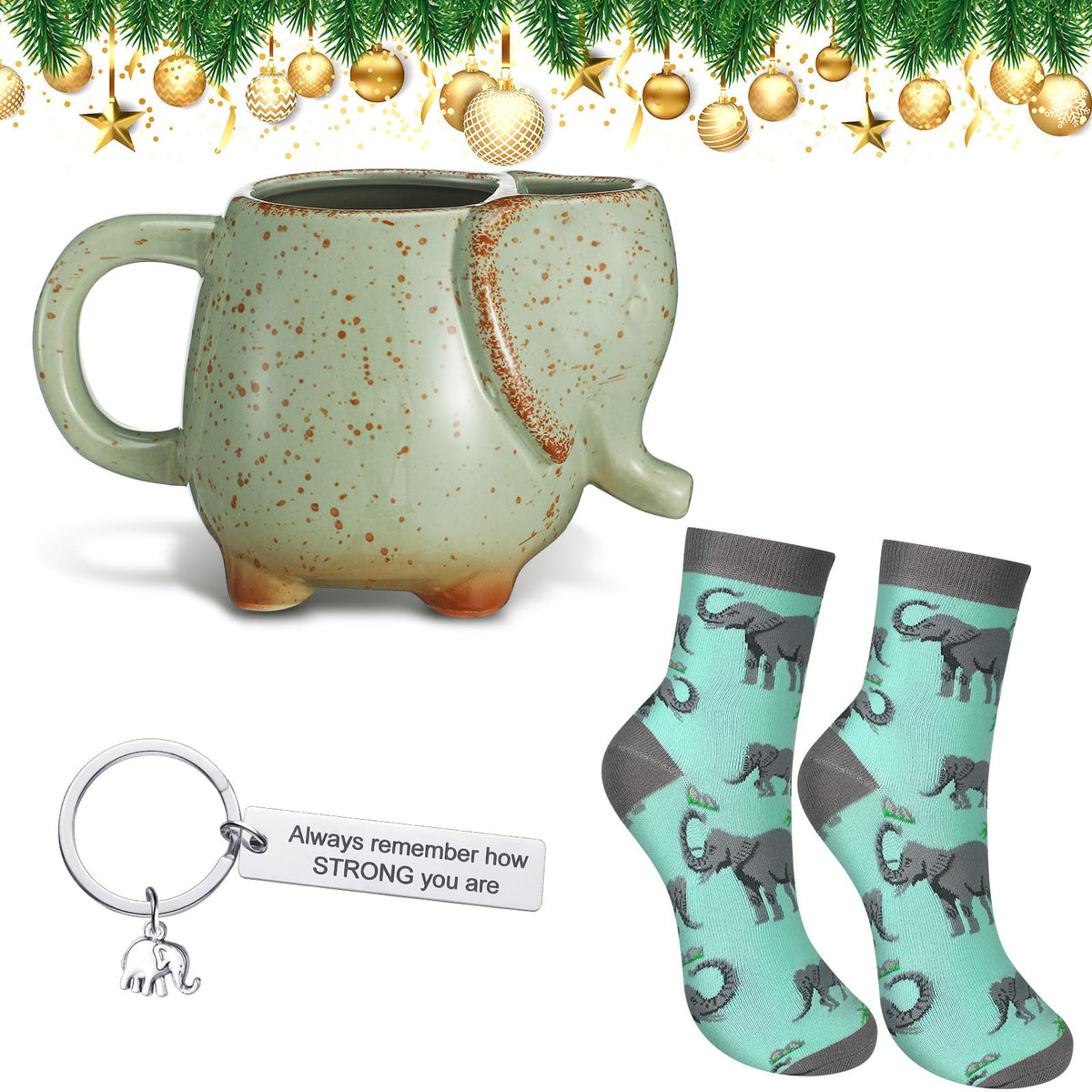 Newtay taza elefante-capacidad 15oz, ideal para café o té diario