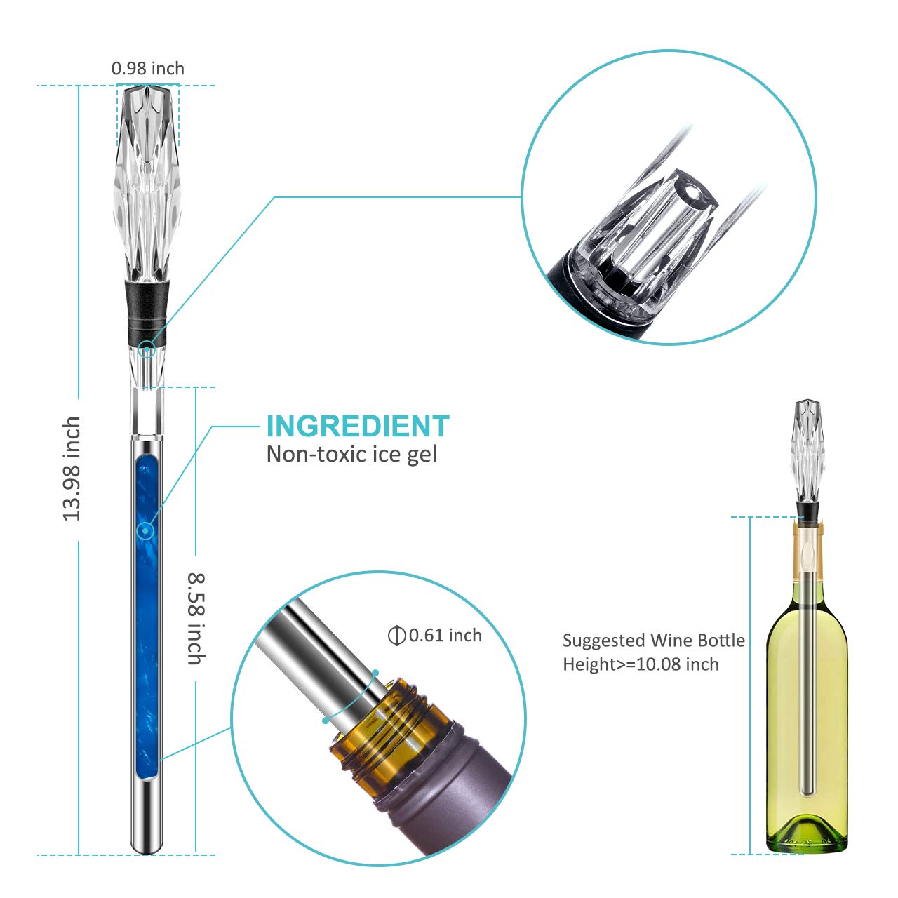 Newward vertidor anti goteo para verter sin manchas