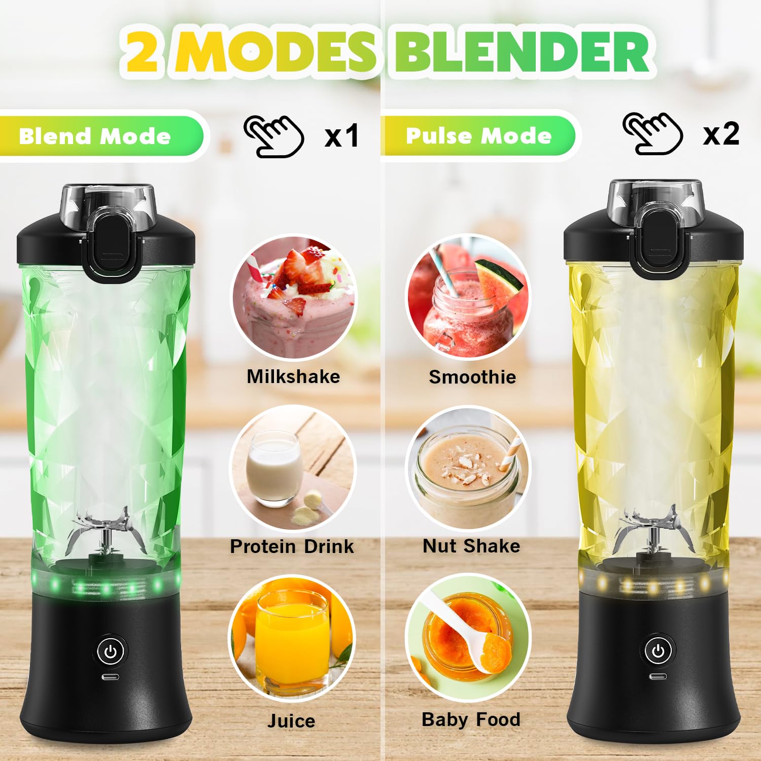 NexaEase con 6 cuchillas de acero para hielo y frutas congeladas.