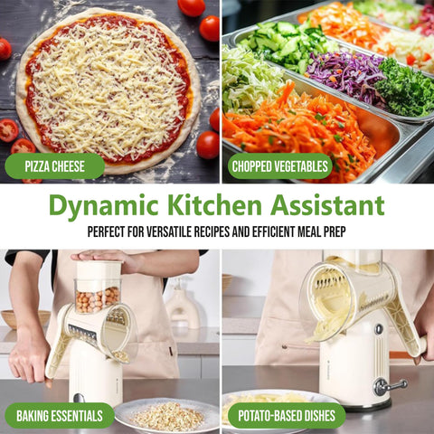 NEXILO 5 cuchillas intercambiables para rallar queso y verduras rápidamente
