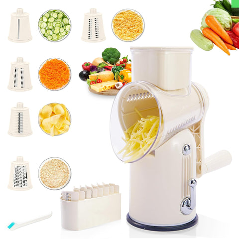 NEXILO Rallador Giratorio con mango ergonómico para manejo cómodo