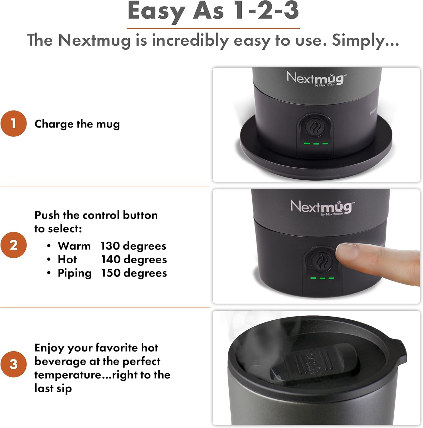 Nextmug, diseño de EE. UU., rendimiento confiable en ruta.