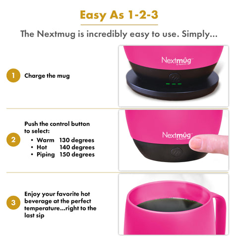 Nextmug: base de carga con coaster incluido para recargar