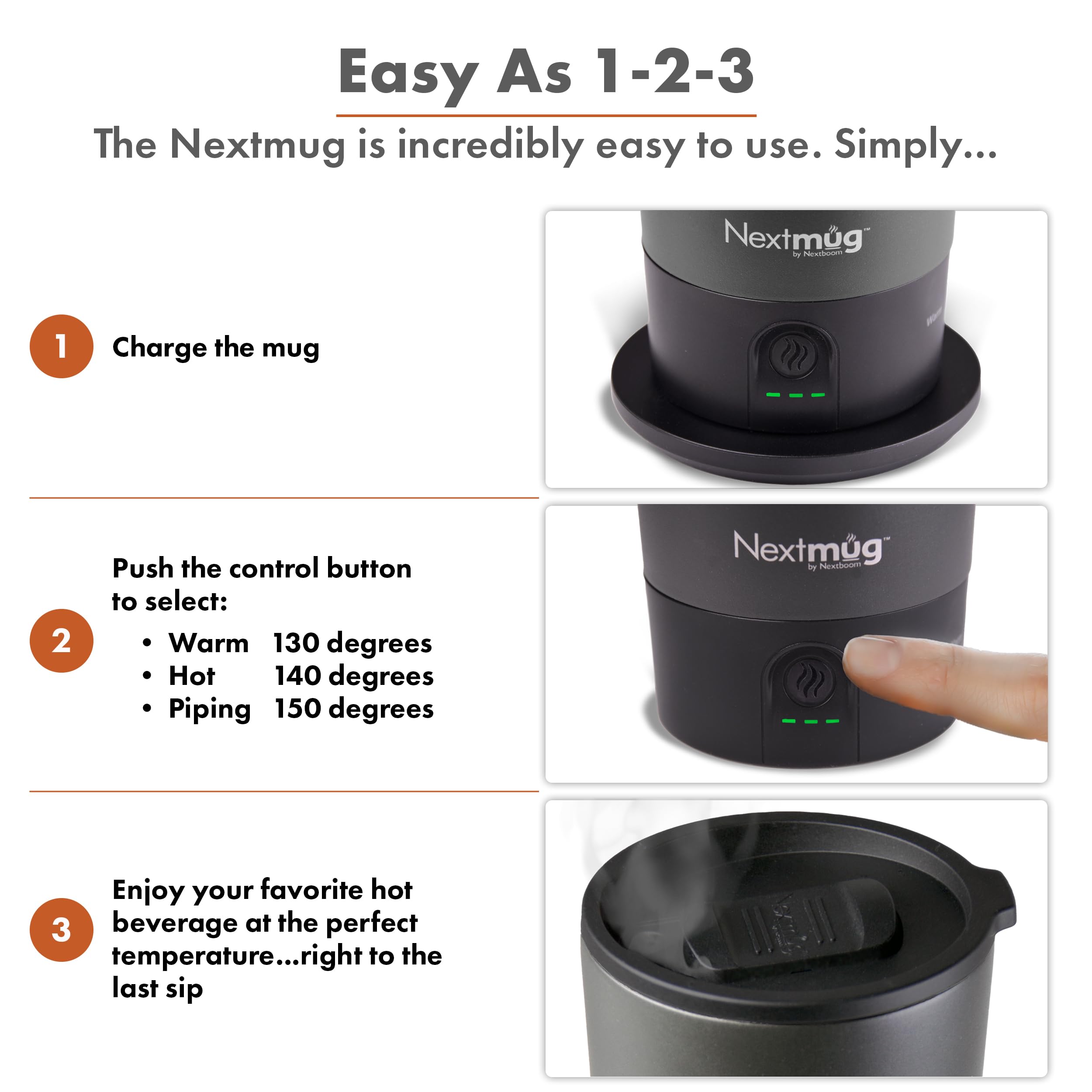 Nextmug Go ofrece batería de larga duración para horas de calor estable
