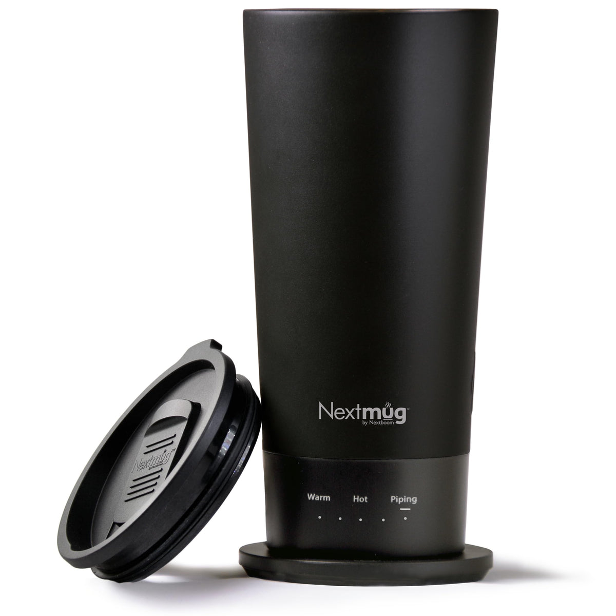 Nextmug Go con control de temperatura en acción para viajes sin enfriarse