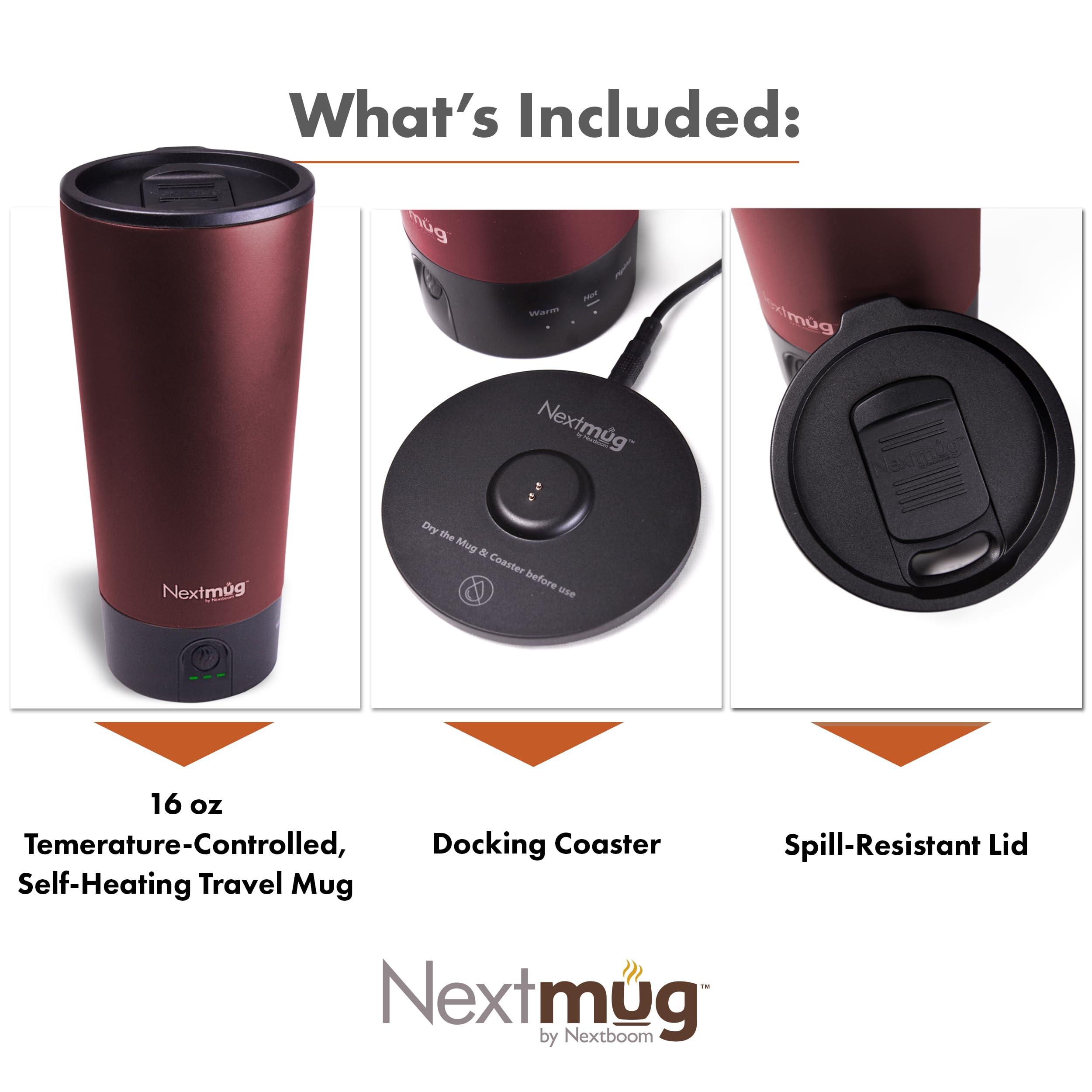 Nextmug Go — tapa resistente a derrames para llevar con confianza.