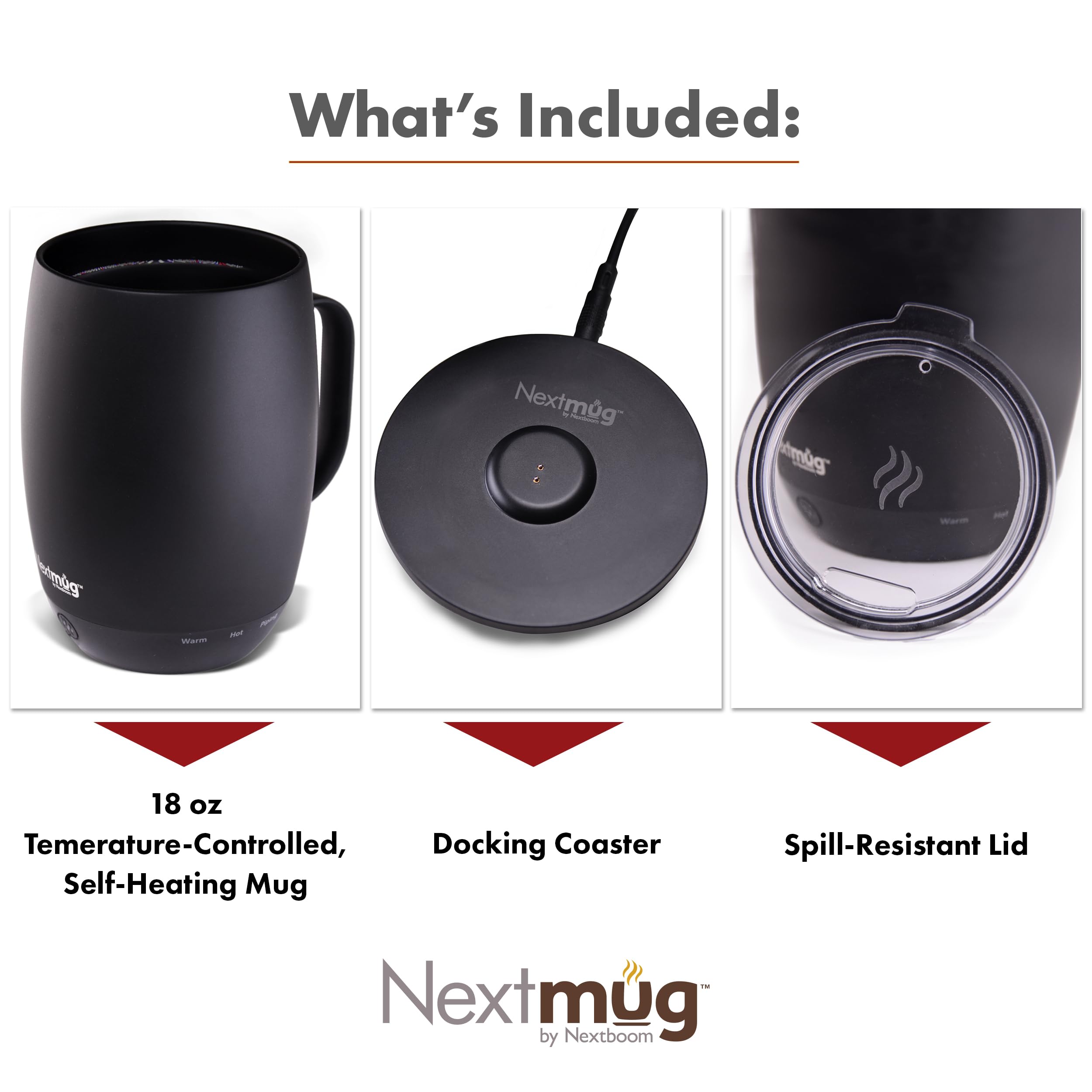 Base de carga de Nextmug Plus recarga sin interrupciones