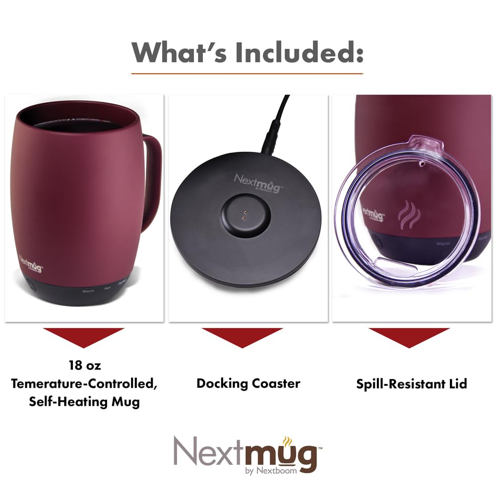 Nextmug Plus 18 oz para más café o té durante la jornada.