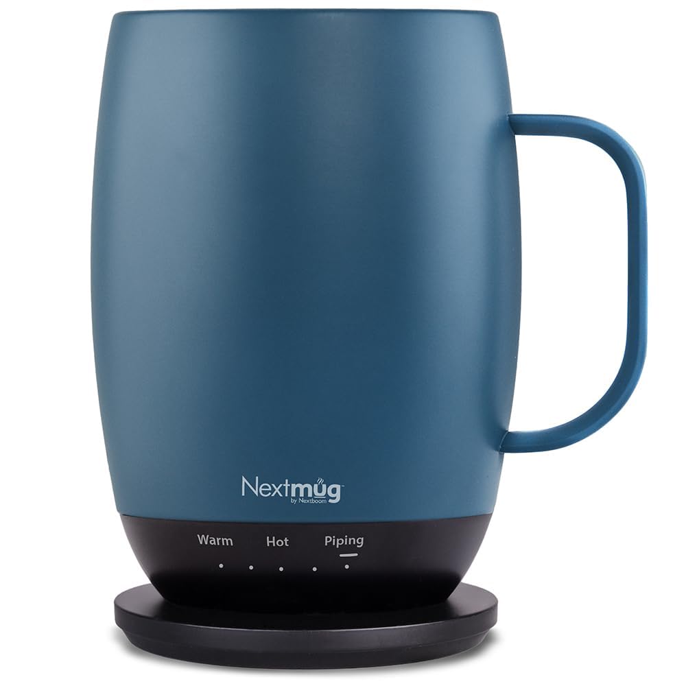 Nextmug Plus azul pizarra, taza de 18 oz, mantiene la bebida caliente por más tiempo